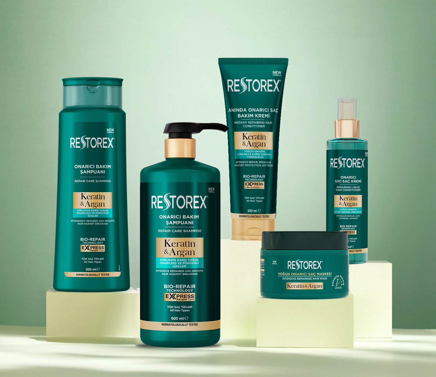 Restorex Keratin & Argan onarıcı bakım serisi
